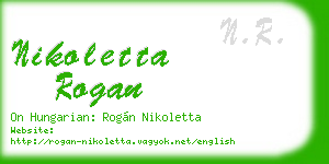 nikoletta rogan business card